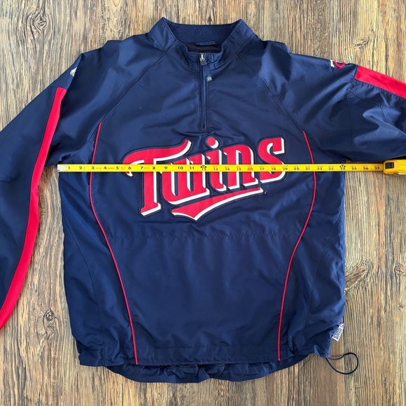 Minnesota Twins Majestic Cool Base 1/4 Zip Pullover Jacket Mens M Windbreaker - Picture 4 of 10